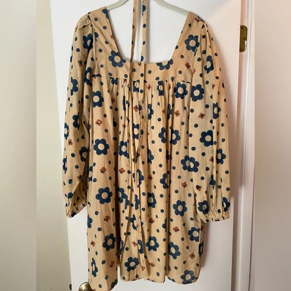 Christy Dawn Beige Floral Mini Dress - Picture 2 of 3